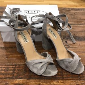 Steve Madden Grey Suede Clary Heels